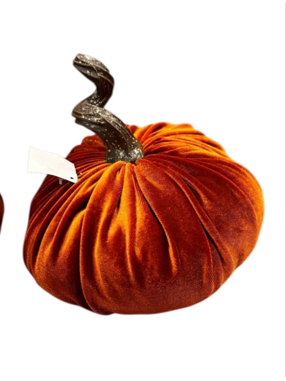Unbranded Orange Velvet Pumpkin Holiday Decor One Size